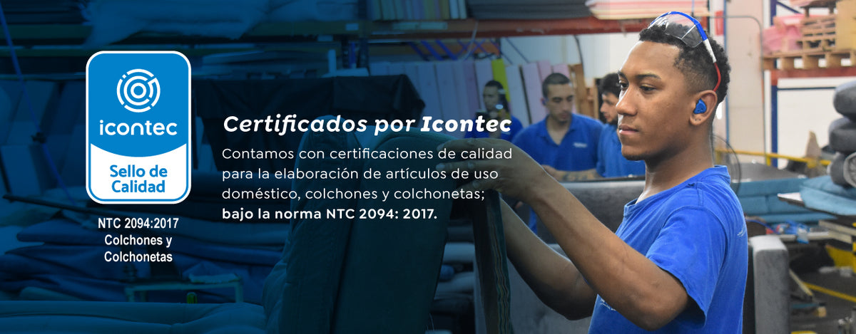 Certificados por Icontec: colchones y colchonetas bajo la norma NTC 2094:2017