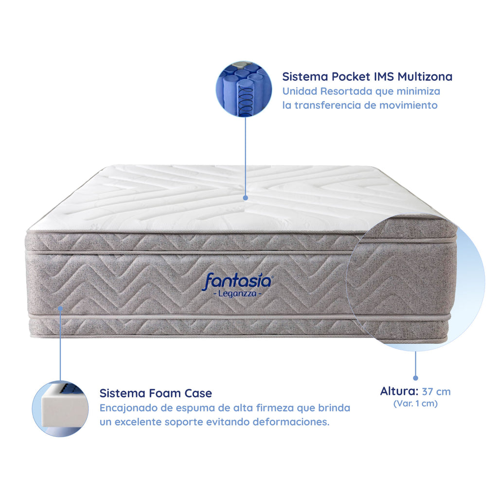 Colchón Leganzza Doble Pillow