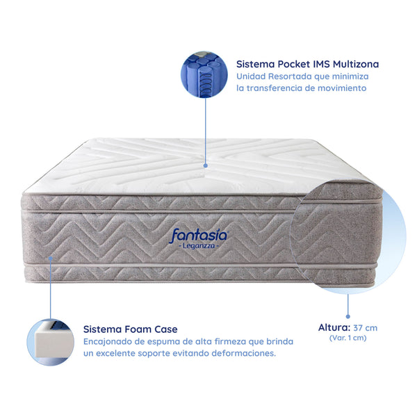 Colchón Leganzza Doble Pillow