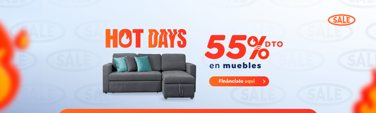 Hot Days: 55% de descuento en muebles