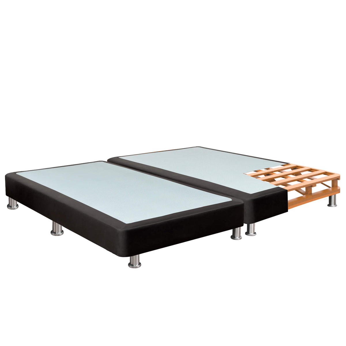 Base Cama Ultra Dividida Tipo Cuero