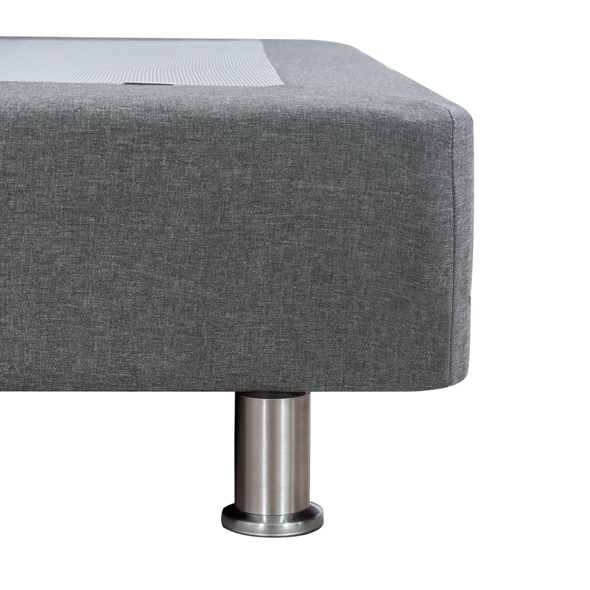 Base Cama Ultra Tipo Lino, color Gris