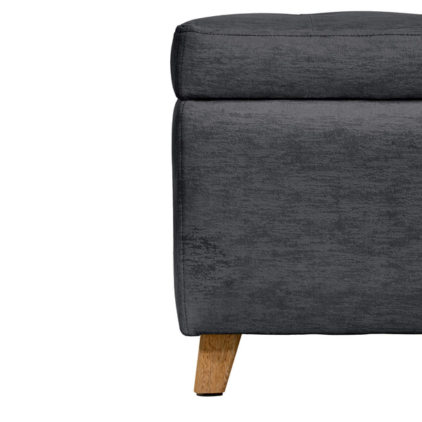 Puff Bodega Rectangular York, color Plomo