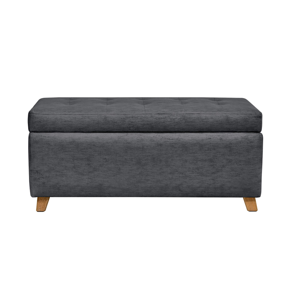 Puff Bodega Rectangular York, color Plomo