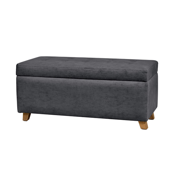 Puff Bodega Rectangular York, color Plomo