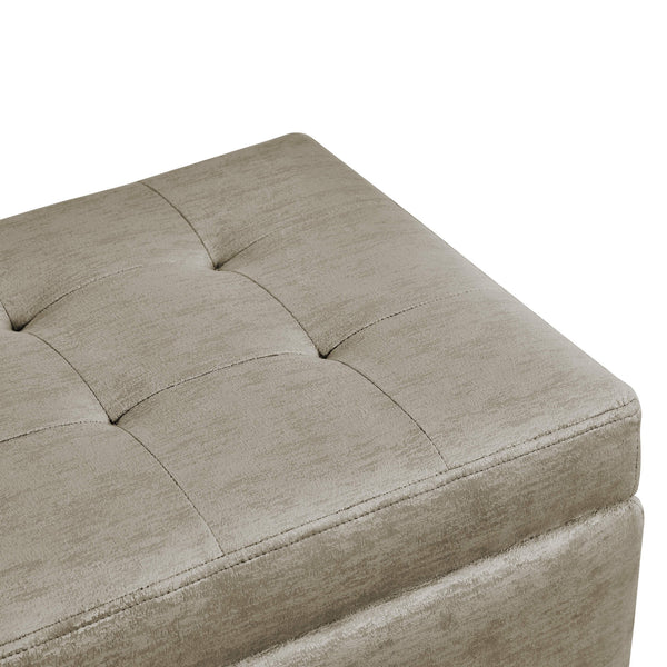 Puff Bodega Rectangular York, color Taupe