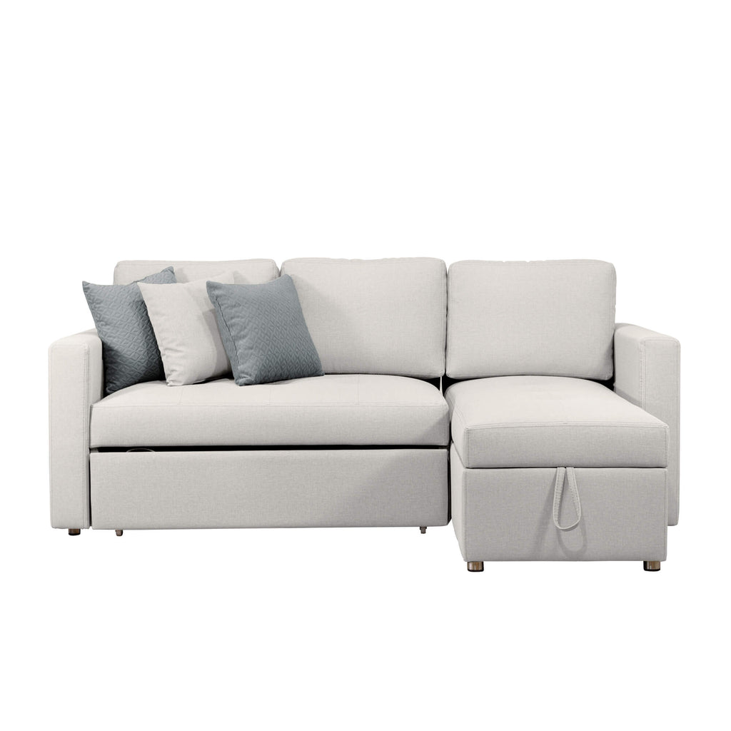 Sofá Cama Berlin Vértigo, color Blanco Puro