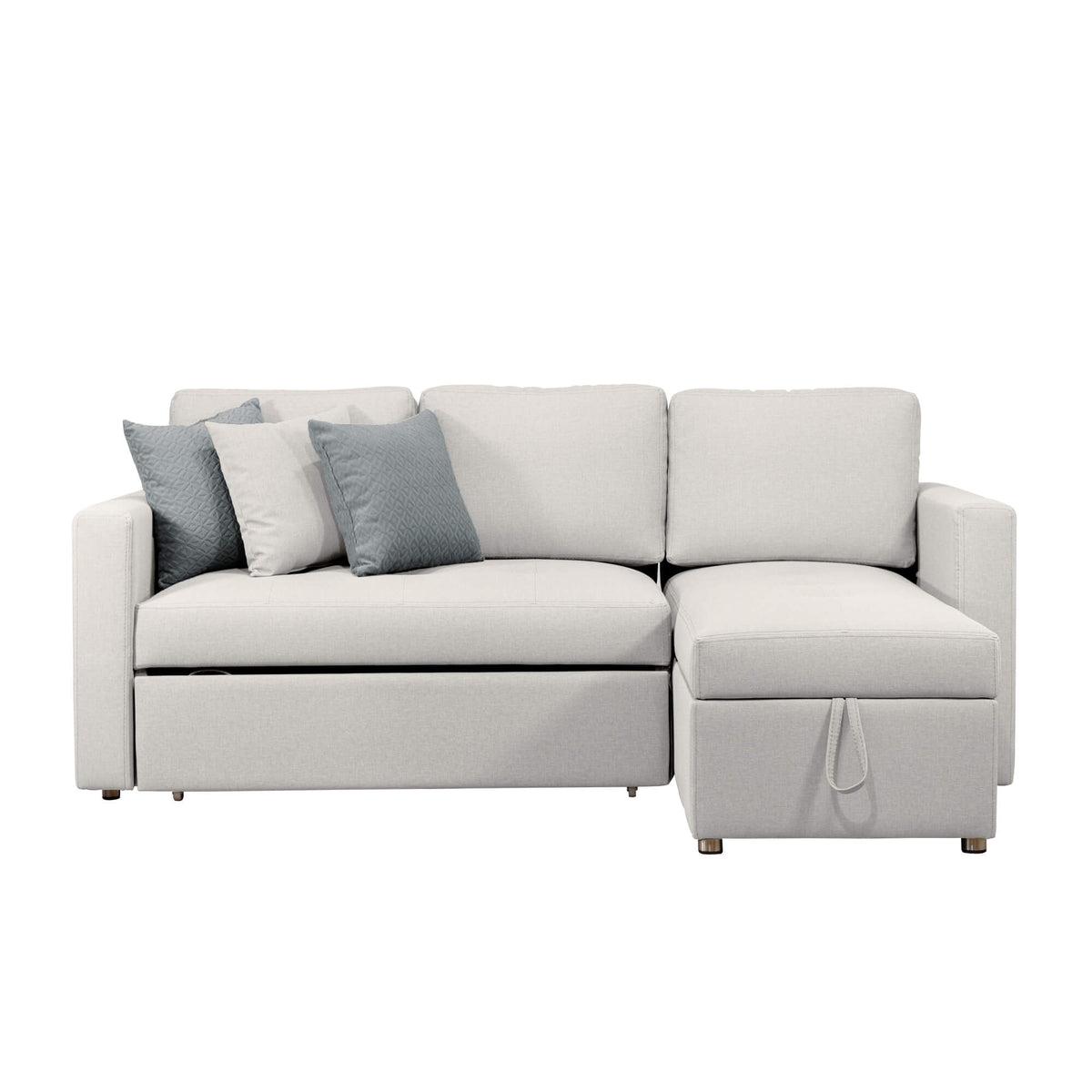 Sofá Cama Berlin Vértigo, color Blanco Puro