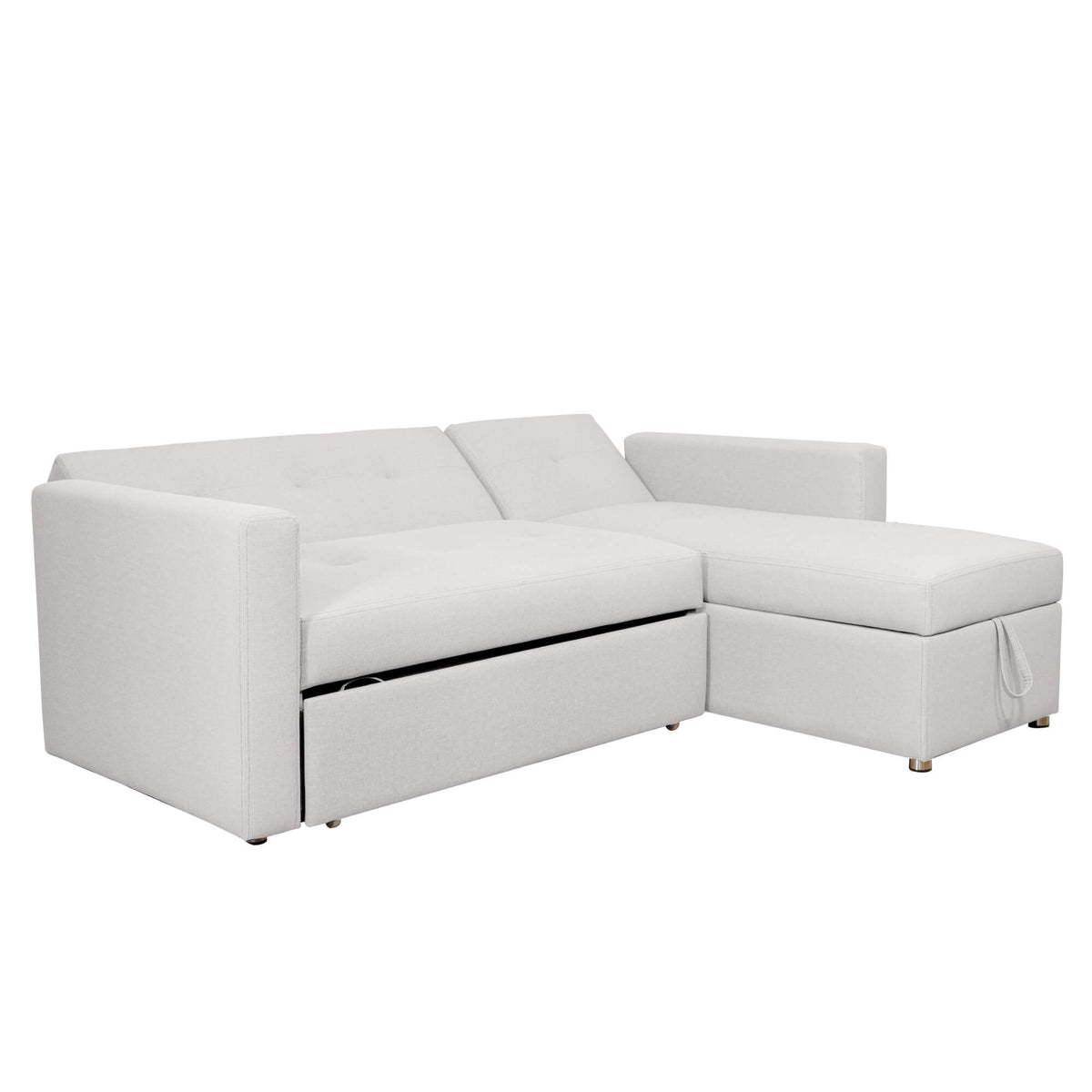 Sofá Cama Berlin Vértigo, color Blanco Puro
