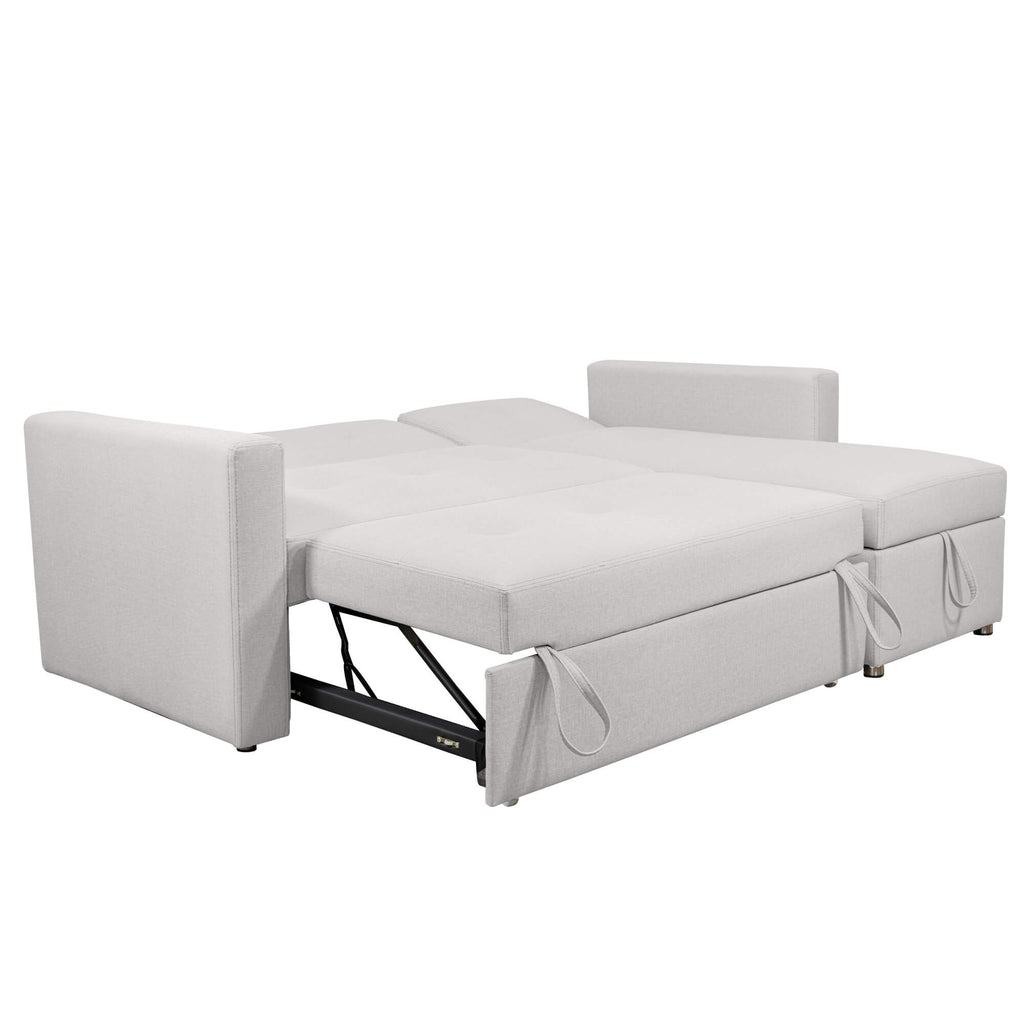 Sofá Cama Berlin Vértigo, color Blanco Puro