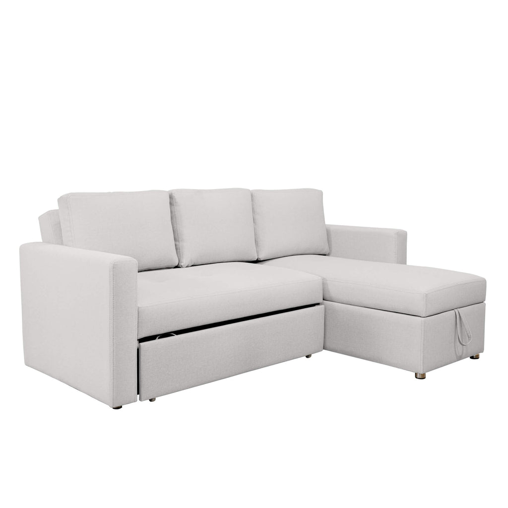 Sofá Cama Berlin Vértigo, color Blanco Puro