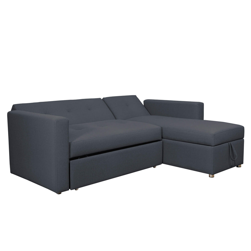 Sofá Cama Berlin Vértigo, color Dark Grey