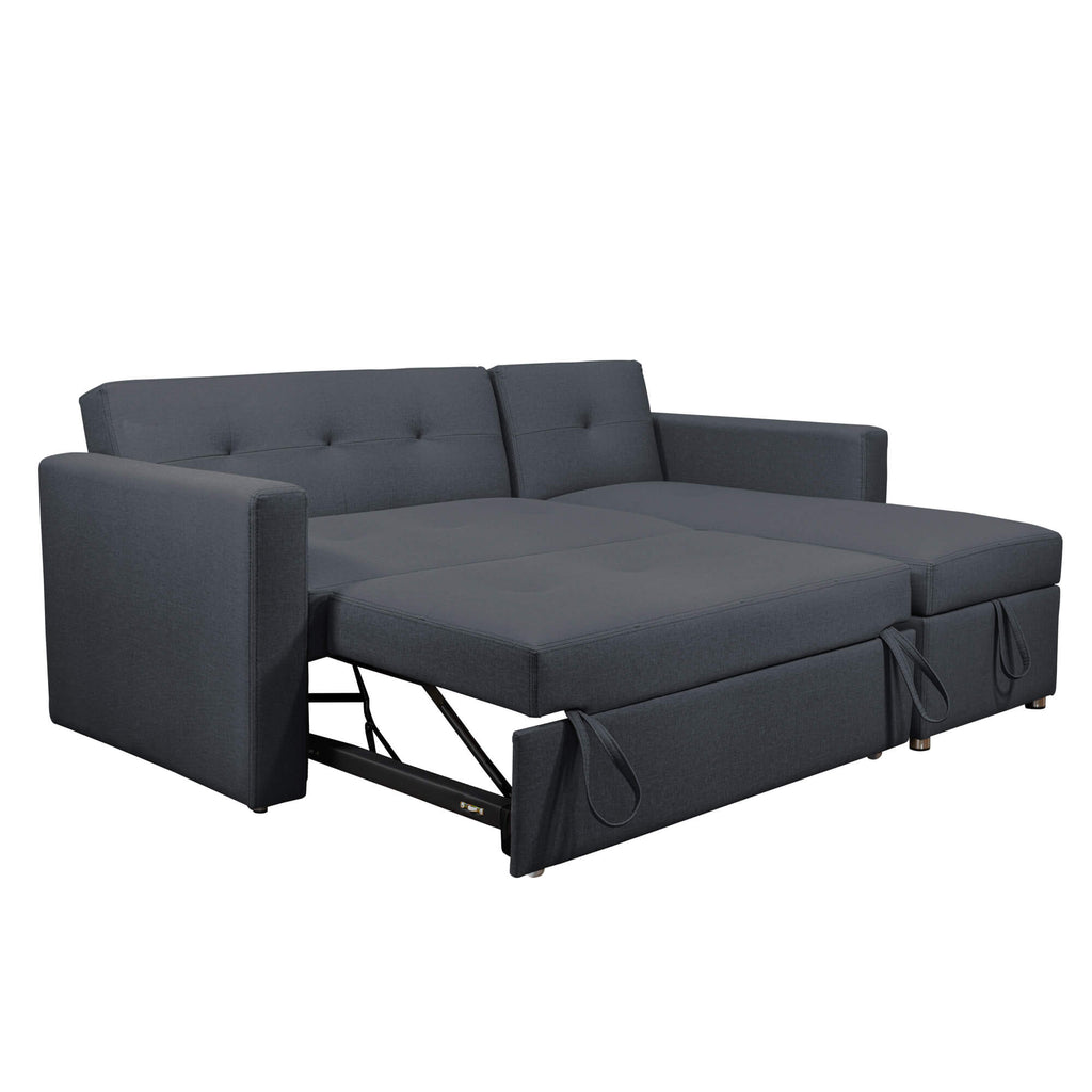 Sofá Cama Berlin Vértigo, color Dark Grey